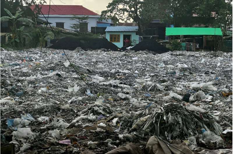For several years sites across Shwepyithar township have been filling up with trash