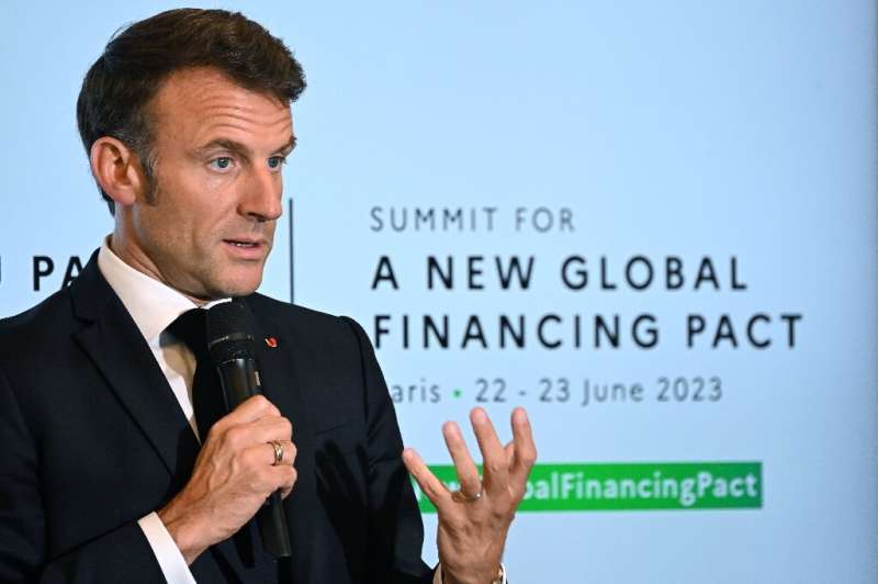 French President Emmanuel Macron is seeking to build a consensus around overhauling the global financial order