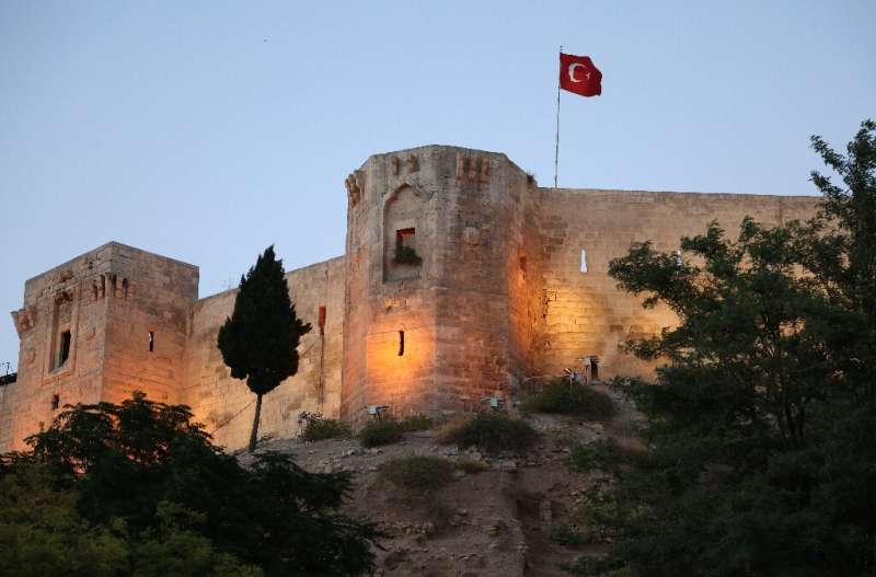 Gaziantep Castle, which soars above the Turkish city has also been damaged