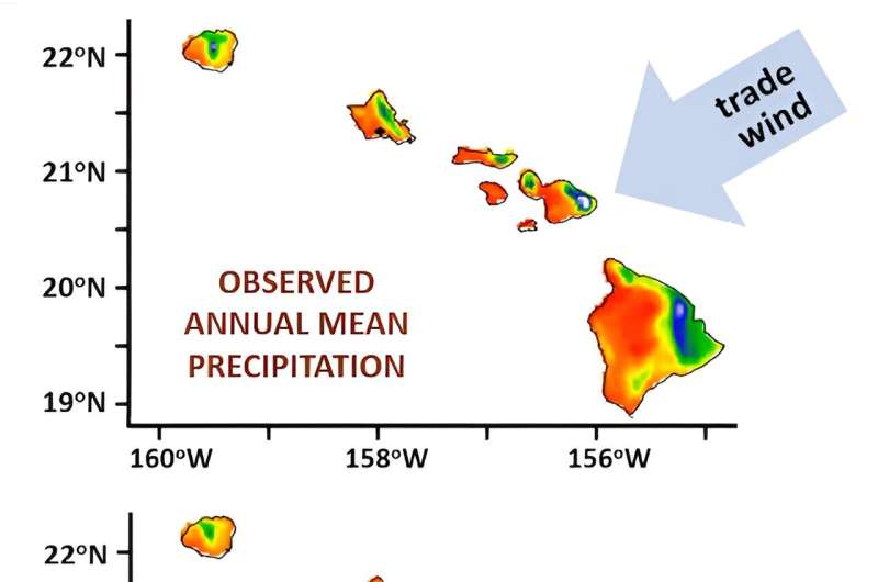 Hawaii's climate future: increasingly dry regions increase fire risk while wet areas get wetter