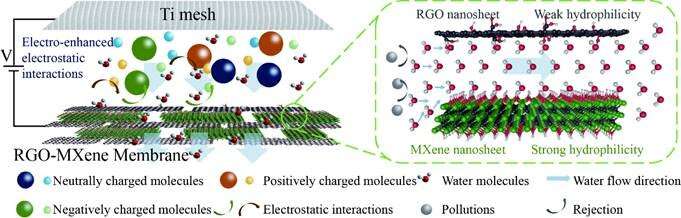 How to improve water permeability and rejection performance of RGO membrane? RGO-MXene membranes give answer