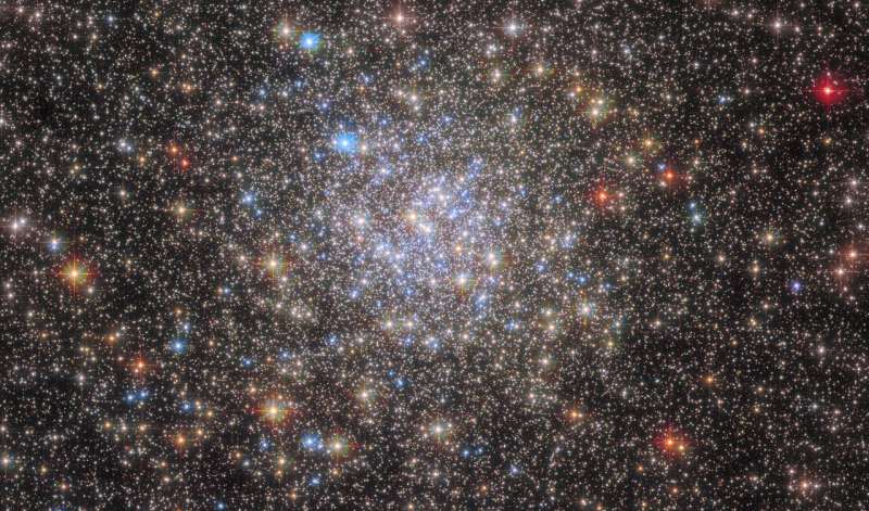 Hubble gazes at colorful cluster of scattered stars