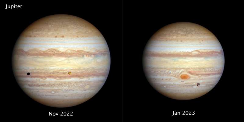 Hubble monitors changing weather and seasons at Jupiter and Uranus