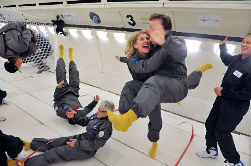 Illustration: Civilians enjoy zero-gravity on an Airbus A330. Sexual intercourse in space presents many difficulties, chief among them is the lack of gravity