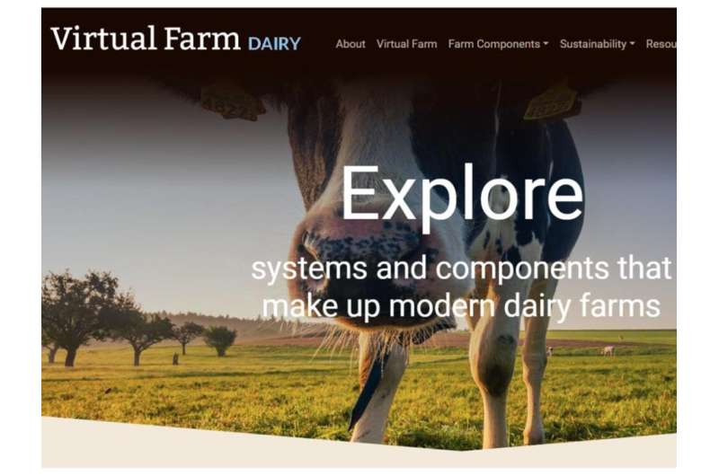 Interactive 'virtual farm' website expands access to dairy sustainability topics
