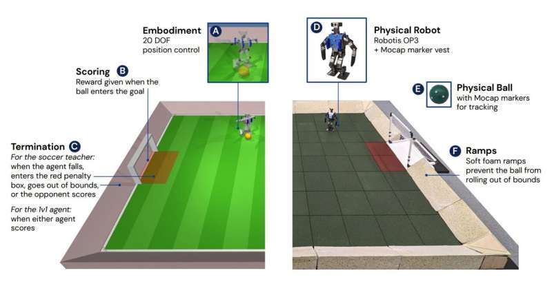 Derrubados, mas não derrotados: robôs aprendem futebol