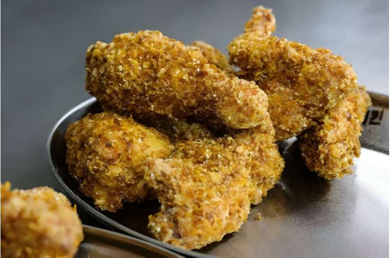 Korean fried chicken is brined and double-fried, which gives it its signature crispy exterior, but the process is labour intensi