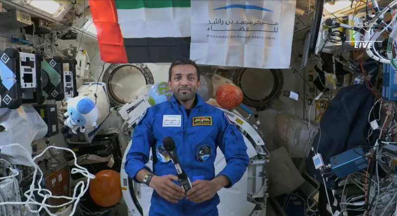 The newest astronaut from the United Arab Emirates adjusts to space