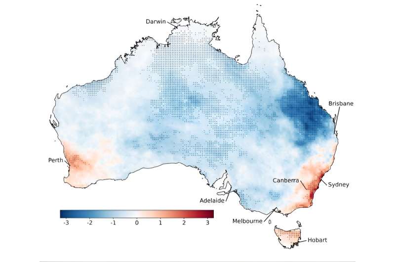 Likelihood of hail in Australia has changed substantially over the last four decades