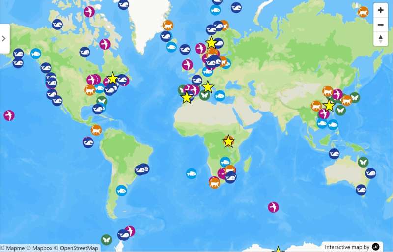 Map: Wildlife polluted by flame retardants on massive scale