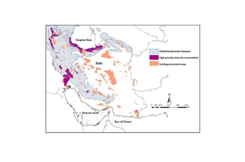 Mapping Iran's biodiversity hotspots to create new protected areas covering 20% of the landscape