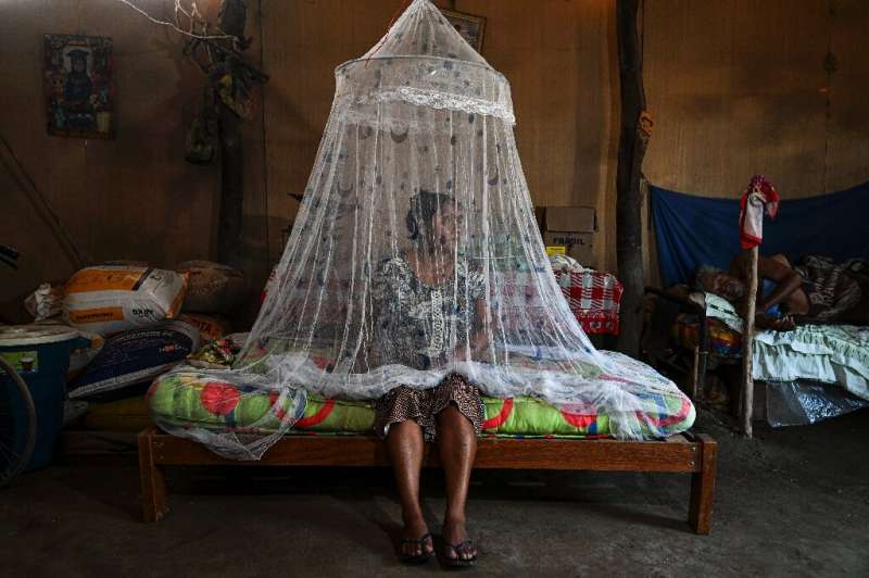 Maria Francisca Sosa is taking care of her elderly father, who has contracted dengue
