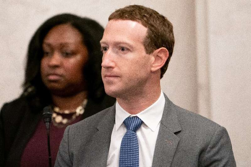 Mark Zuckerberg, CEO of Meta, the parent company of Facebook, attends a US Senate forum on artificial intelligence in Washington
