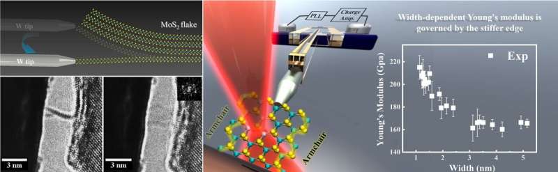 Propriedades mecânicas de nanofitas de dissulfeto de molibdênio com bordas de poltrona