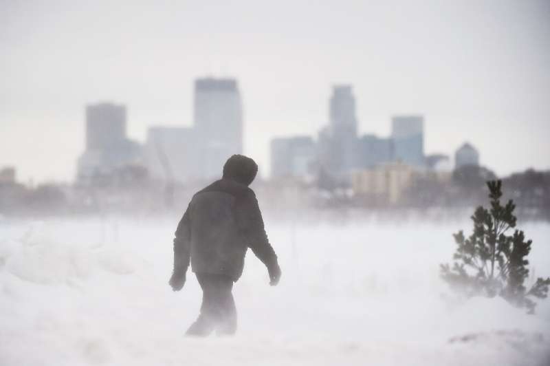 Minneapolis was bearing the brunt of the winter weather