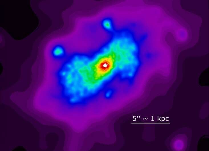Nearby active galaxy investigated with Chandra