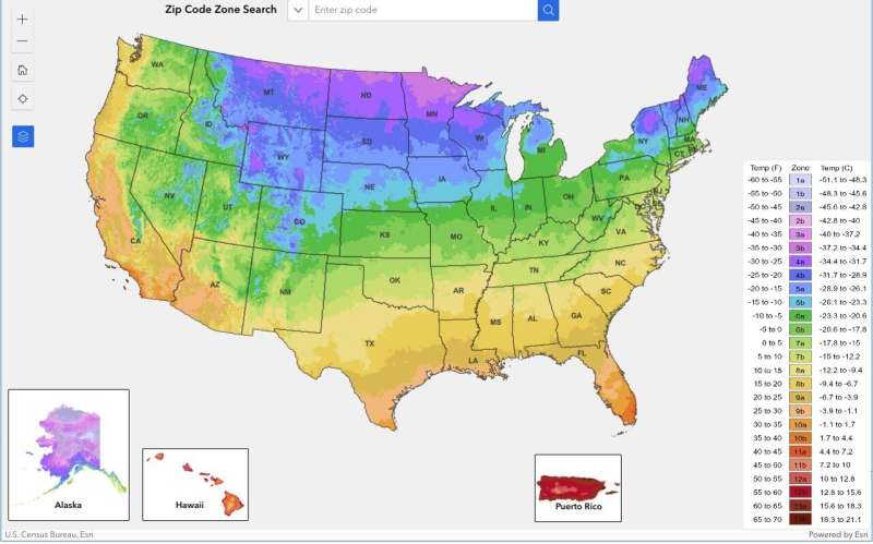 New plant hardiness map, used by gardeners nationwide, is unveiled