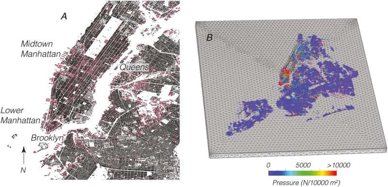 New York City building weight contributing to subsidence drop of 1-2 millimeters per year