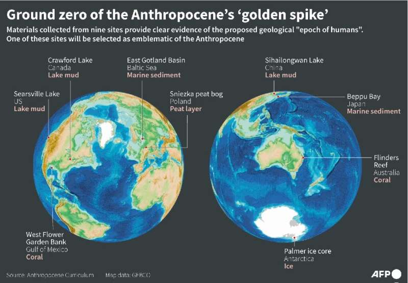 Nueve sitios están en la lista corta para ser la Zona Cero de la 'punta dorada' del Antropoceno