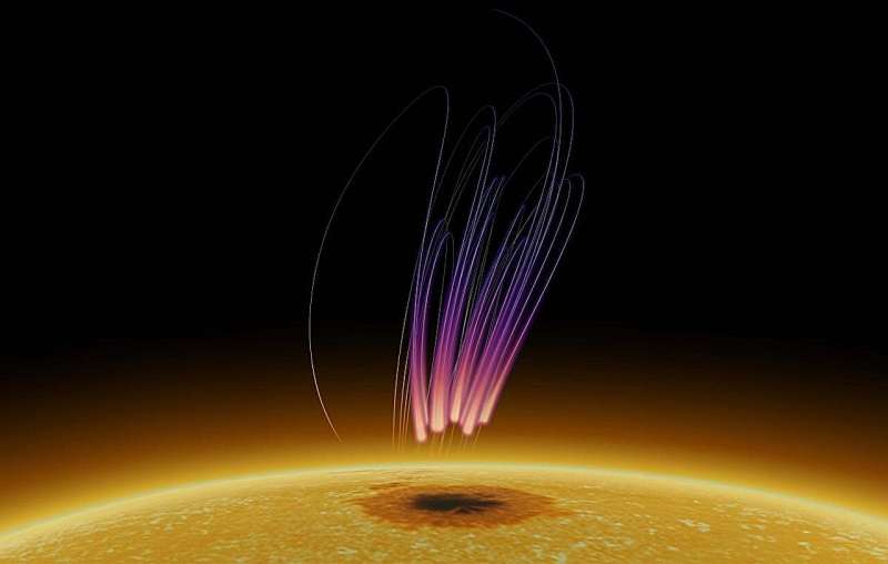 NJIT scientists uncover aurora-like radio emission above a sunspot