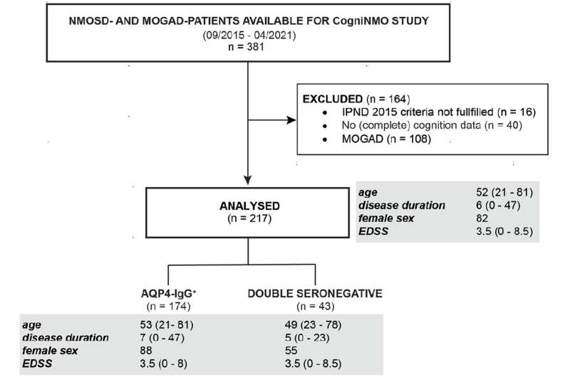 NMOSD patients: Less cognitive impairment than previously assumed