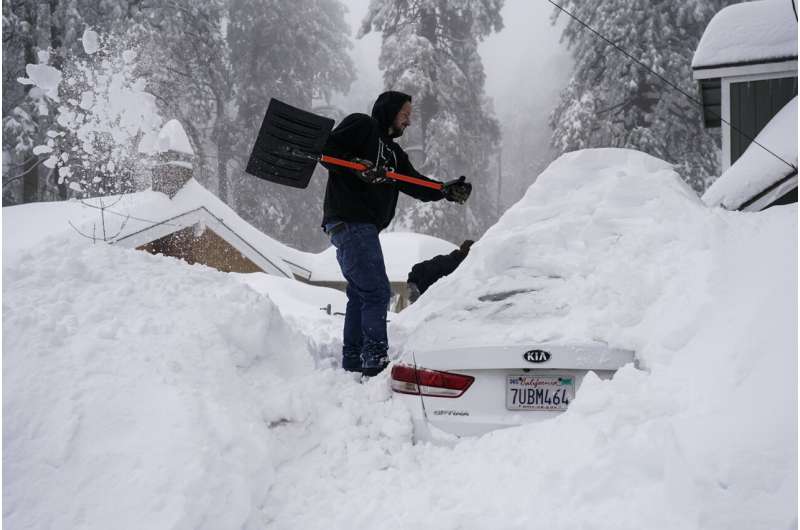 No telling how much more snow coming for Sierra Nevada