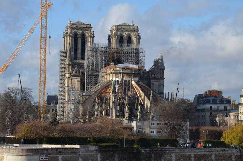 Notre-Dame de Paris Cathedral was historical first in using iron reinforcements in the 12th century