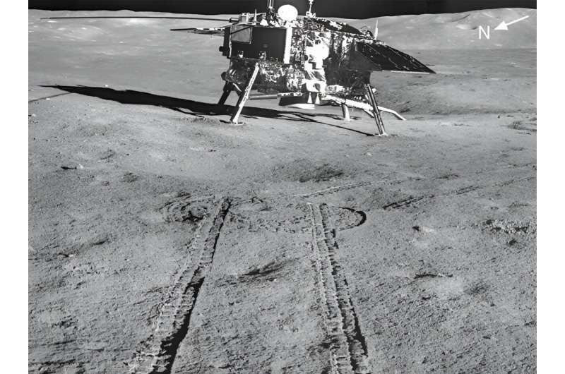 Penetrating radar aboard the Chang'E-4 rover reveals layers of the moon's history