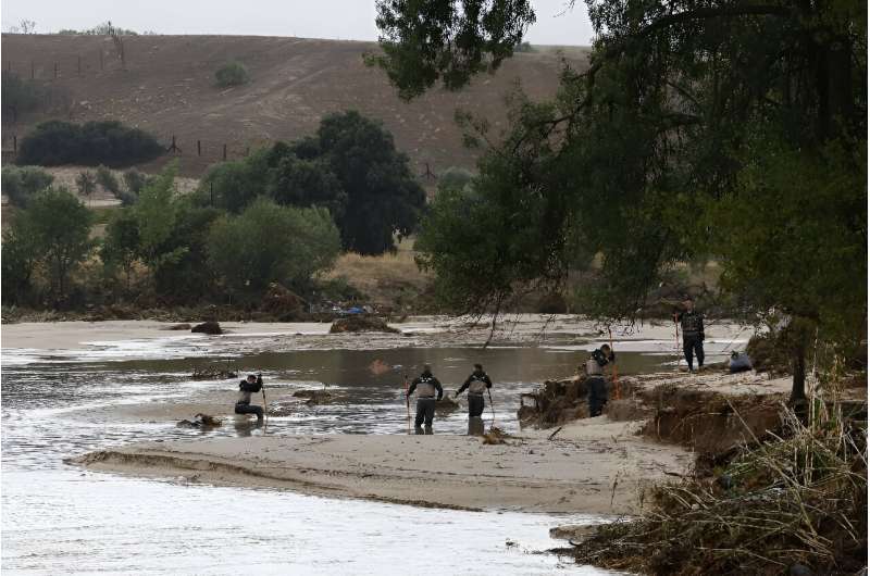 Police search a river in the town of Aldea del Fresno near Madrid