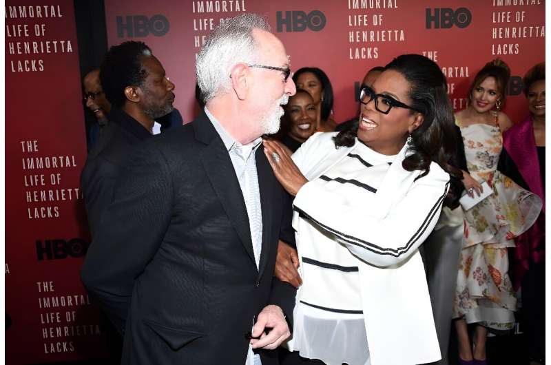 Producer Gary Goetzman (L) and Oprah Winfrey (R) attend the premiere of &quot;The Immortal Life of Henrietta Lacks&quot; in New 