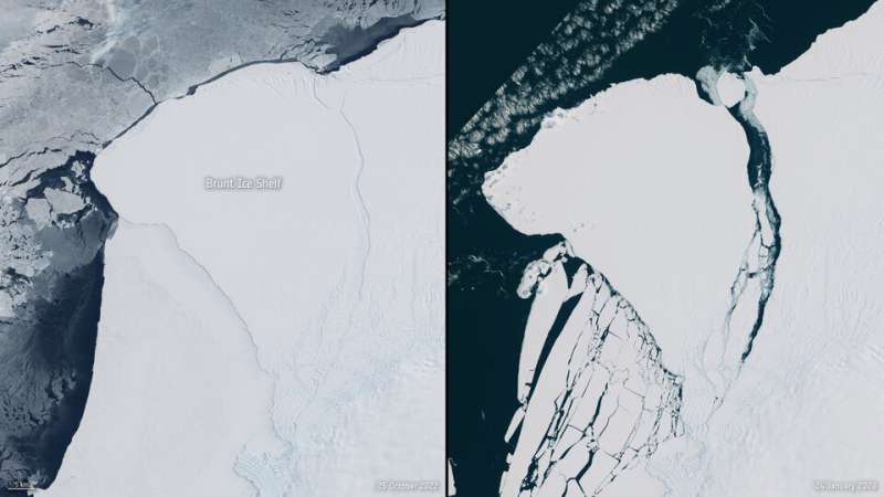 Radar images capture new Antarctic mega-iceberg