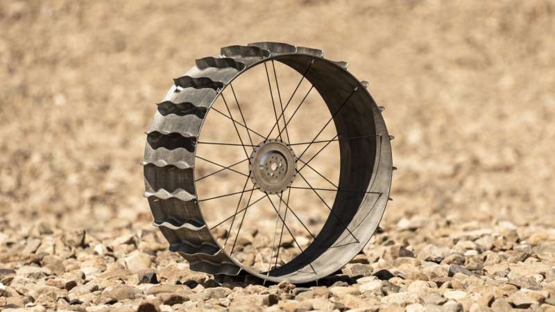 Researchers 3D print moon rover wheel prototype with NASA