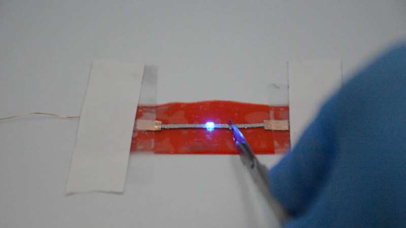 Researchers develop novel liquid metal circuits for flexible, self-healing wearables