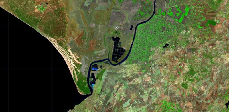 Satellite images show that Spain is in danger of drying out one of the main wetlands in Europe