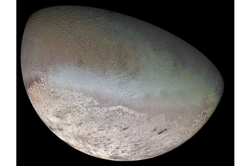 Scientists examine geological processes of monad regio on Neptune's largest moon, Triton