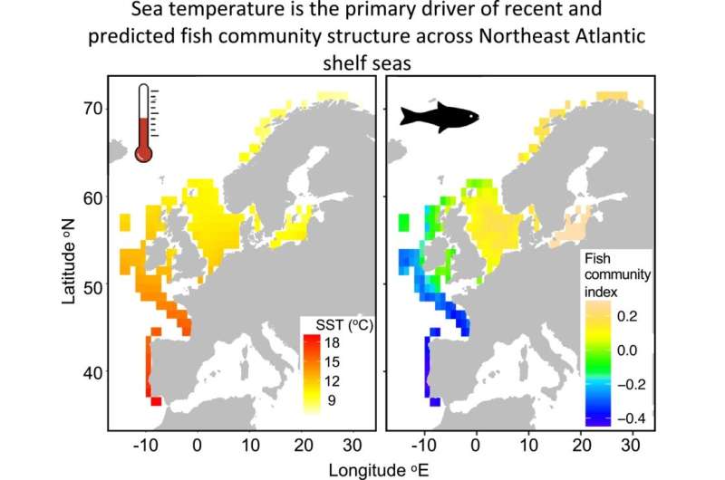 Sea temperatures control the distributions of European marine fish