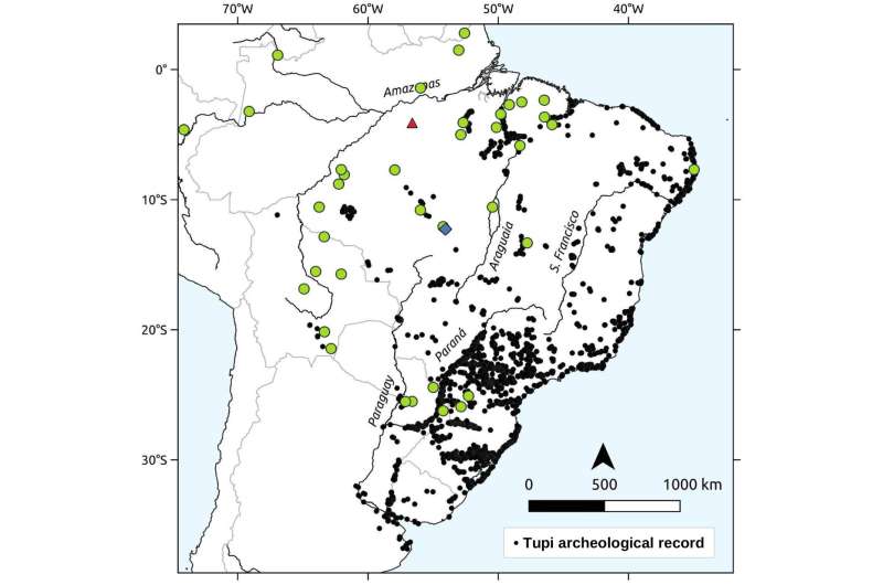 Seeking the origin of indigenous languages in South America