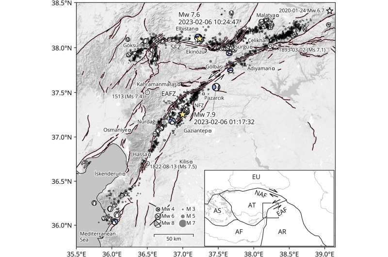 Seismological analysis of the two earthquakes that devastated southern Turkey