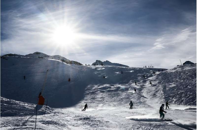 Skiers enjoy the pistes at Val Thorens -- one of the first downhill resorts to open