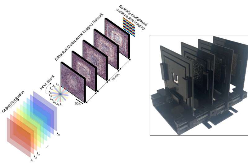 Snapshot Multispectral Imaging using a Diffractive Optical Network