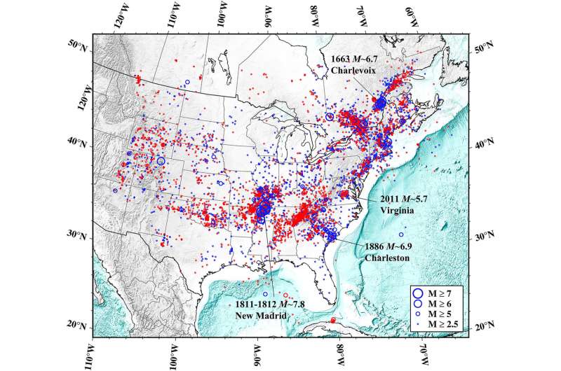 Some of today's earthquakes may be aftershocks from quakes in the 1800s