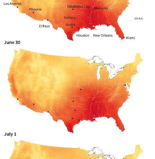 Southern US swelters in heat wave