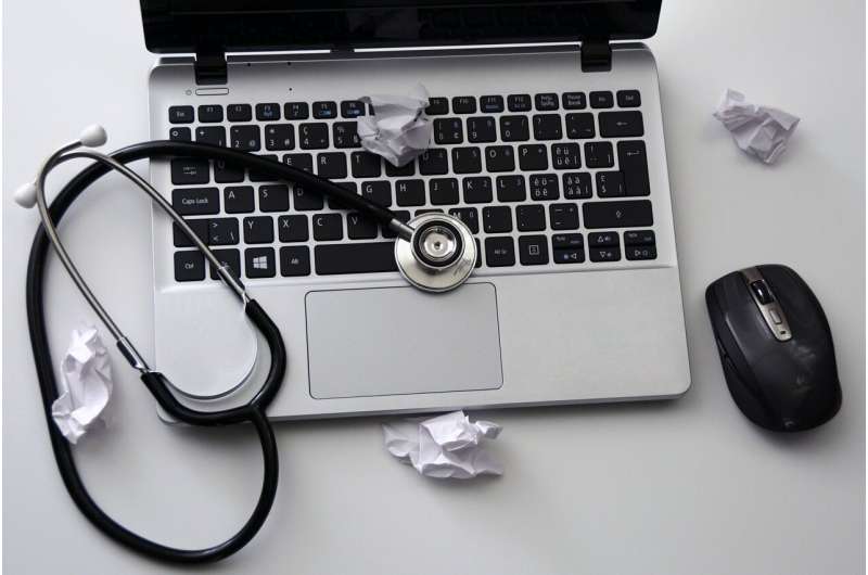 stethoscope and keyboard