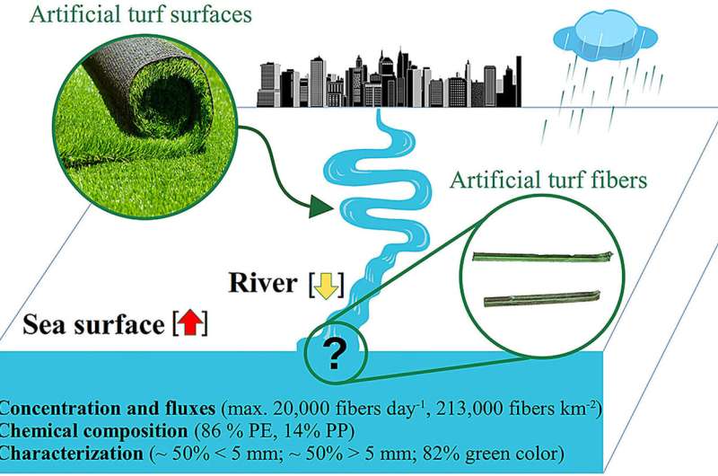 Study identifies the remains of artificial turf as an important source of pollution of the aquatic environment 