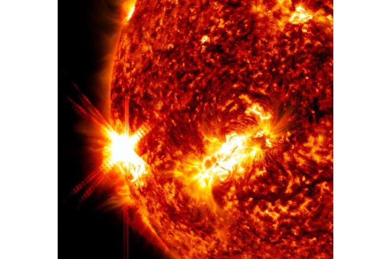 Sun releases strong solar flare