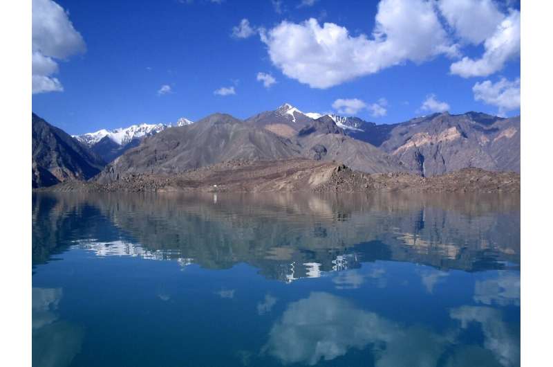 Tajikistan's Lake Sarez, shown here in 2007, formed as a result of a major earthquake in 1911 and could pose a threat if the nat