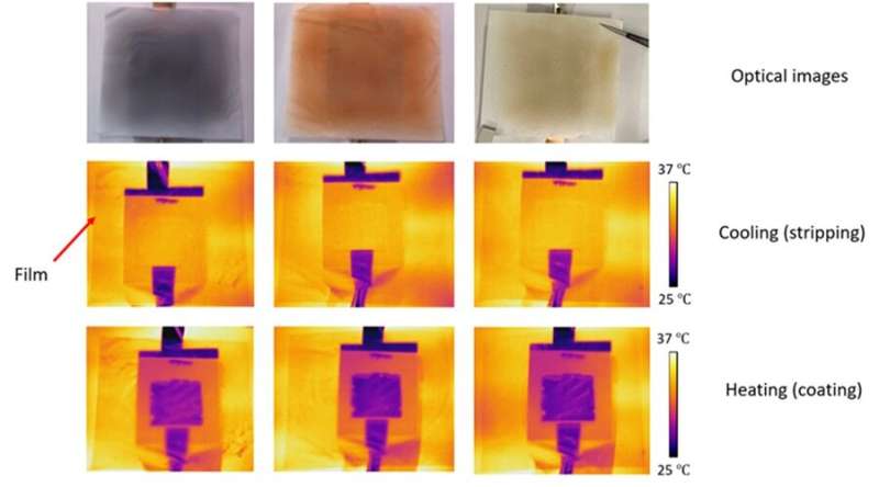 Temperature-sensing building material changes color to save energy