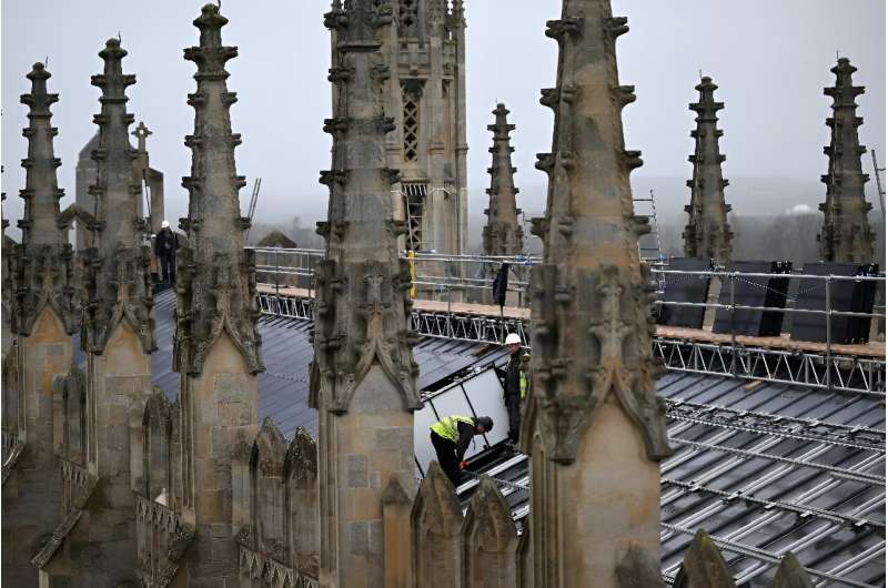 The 438 solar panels on the chapel roof will not be visible from the ground