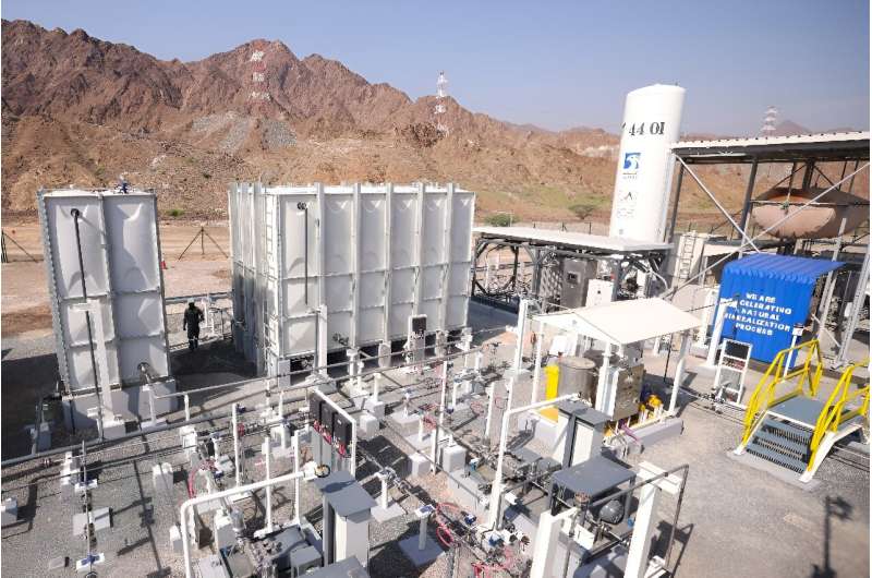 The ADNOC carbon capture facility in Fujairah in the UAE