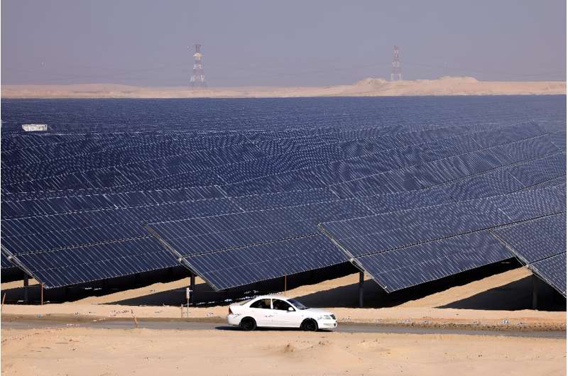The Al Dhafra solar power plant is one of the world's biggest, covering an area about one-fifth the size of Paris